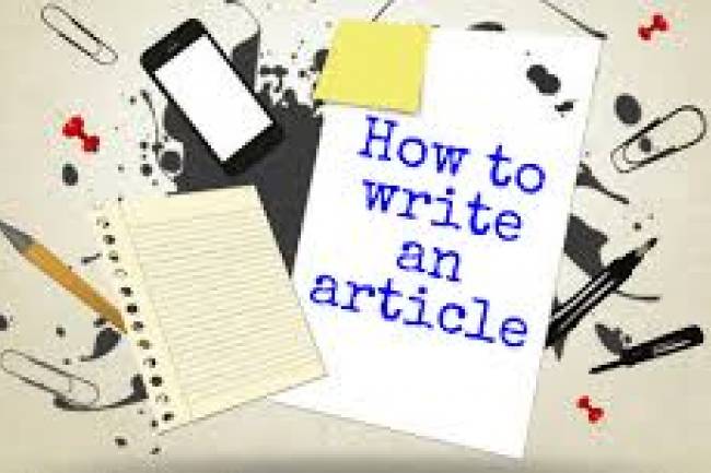 How to write an  Article.