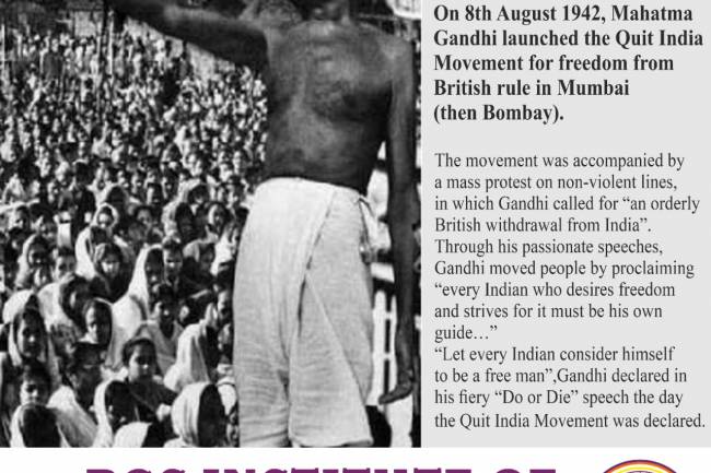 78th anniversary of Quit India Movement